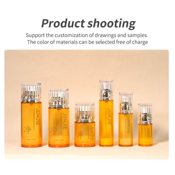 15ml Airless Lotion Pump Bottles Cosmetic Airless Pump Bottles AS Collar For Packaging