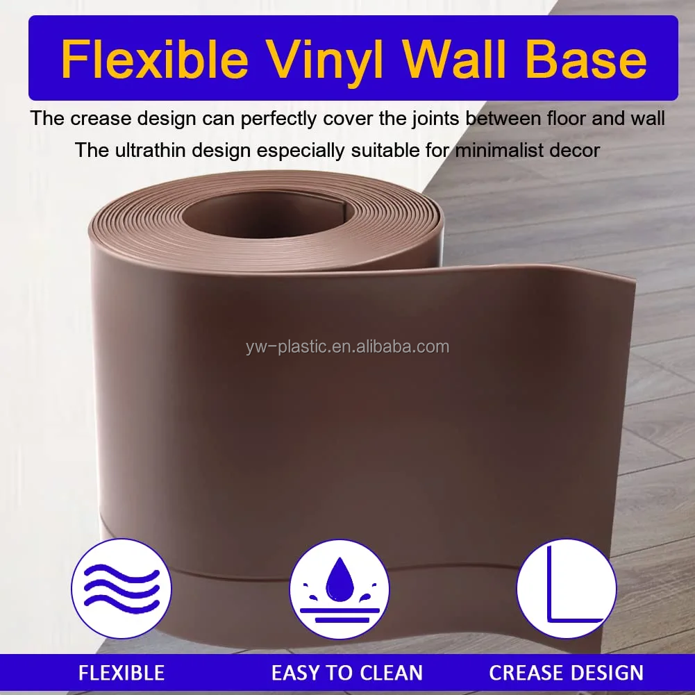 Vinyl Skirting Board Rubber Baseboard Trim Molding Payment Term 30% Deposit 70% Balance