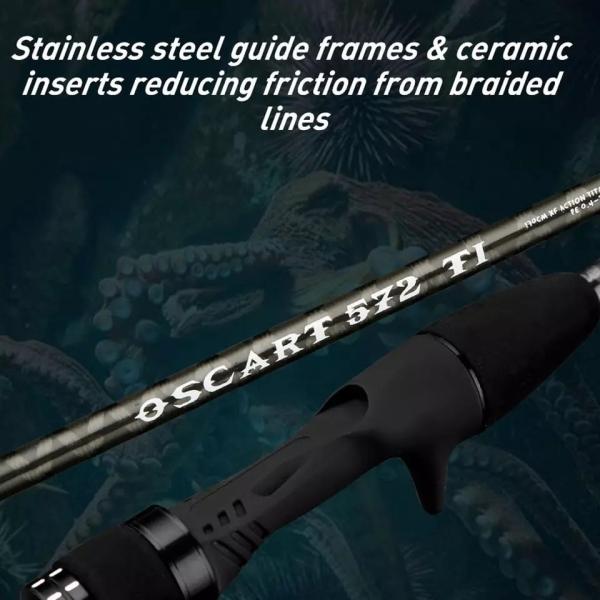 OSCART 170cm Titanium Tip Fast Action Line PE0.3-3# Octopus Fishing Rods