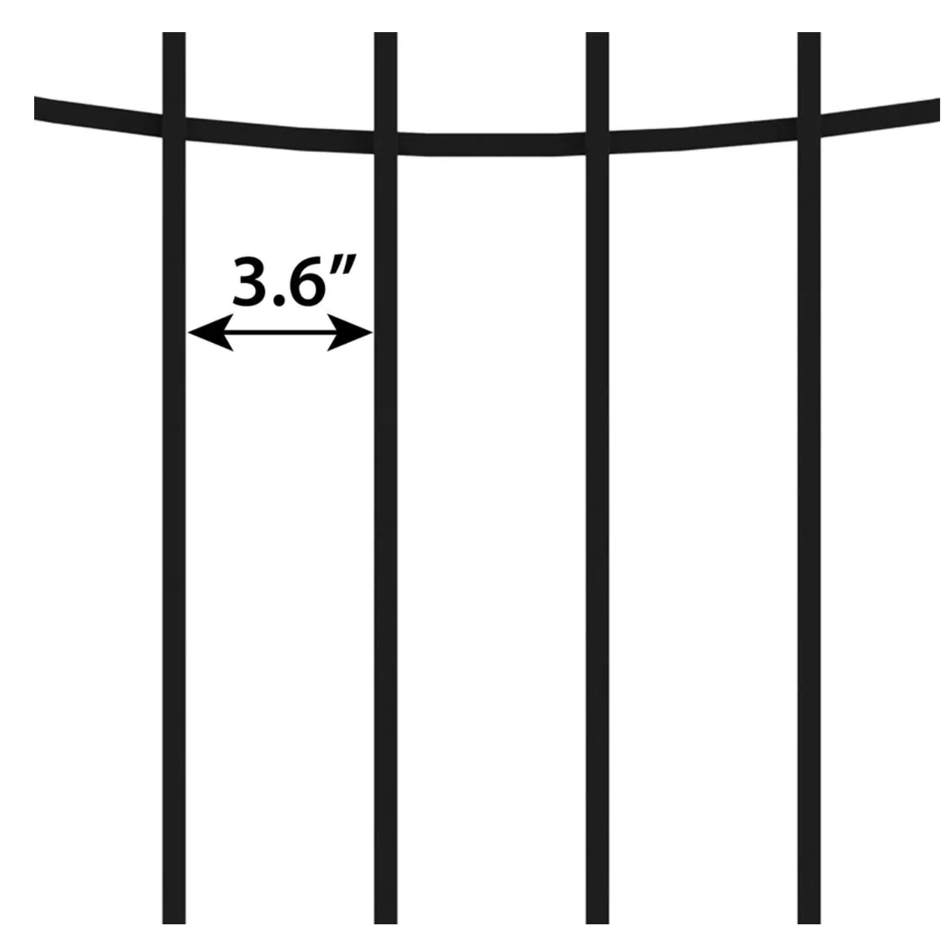 Beaumont 3 Rail Tubular Metal Fence 40.4 In. H X 49.6 In. W Black Steel