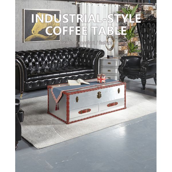 Nidea #307 Vintage Industrial Retro Aviator Vintage Trunk Cabinet  Lounge Pub Club Studio Furniture