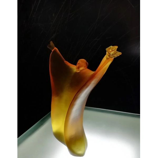 Colorful Stool Chair Countertops Sand Carved Glass