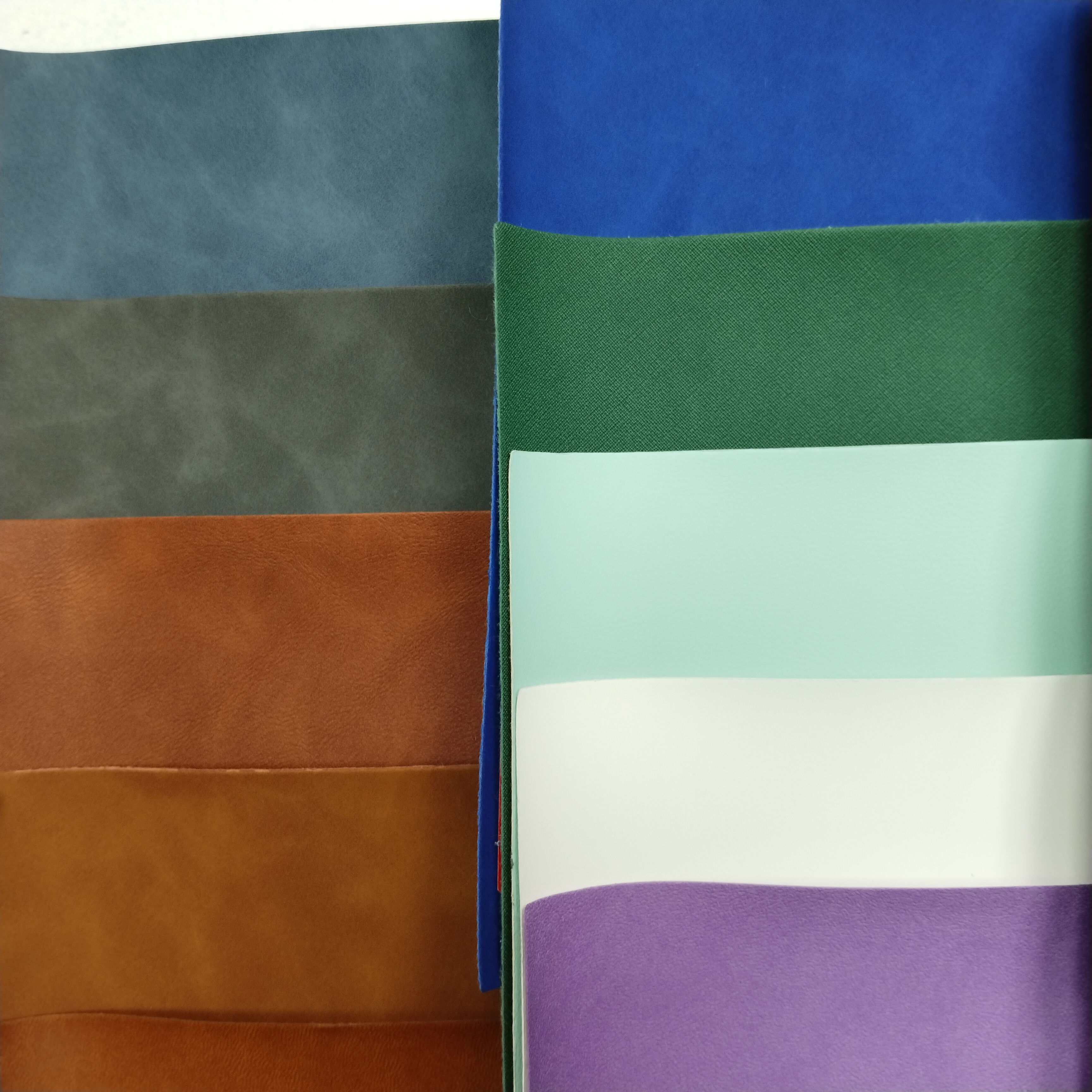 High Quality PU Printed Synthetic Thermal Suede Leather Fabric Embossed Stretch Material for Making Notebook Garment Labels