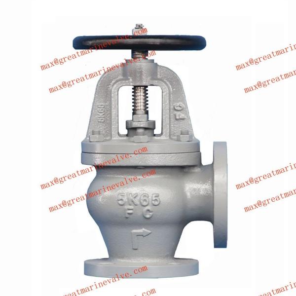 JIS F7306 MARINE CAST IRON ANGLE VALVE 2 to 14 IMPA 750216 750217 750218 750219 750220 750221 750222 750223