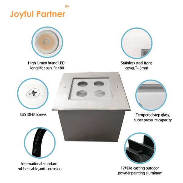 Outdoor Garden Inground Light Original CREE/OSRAM LED 12V DC24V 4W 8W Stainless Steel Cover