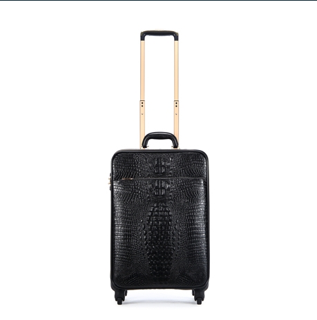 Waterproof Leather Luggage Bag High Strength 24in 28in Vintage Carry On Luggage