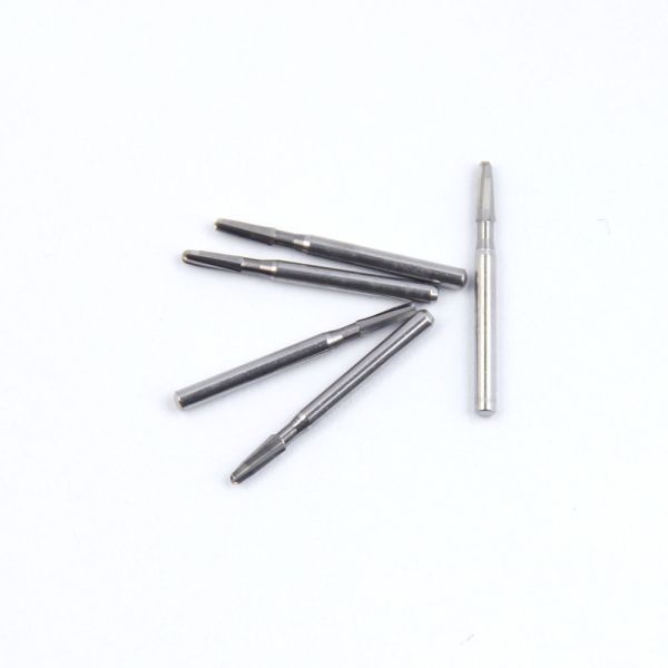 Diamond Dental Tungsten Carbide Burs Dental Needle Round Taper Plain Cut Head