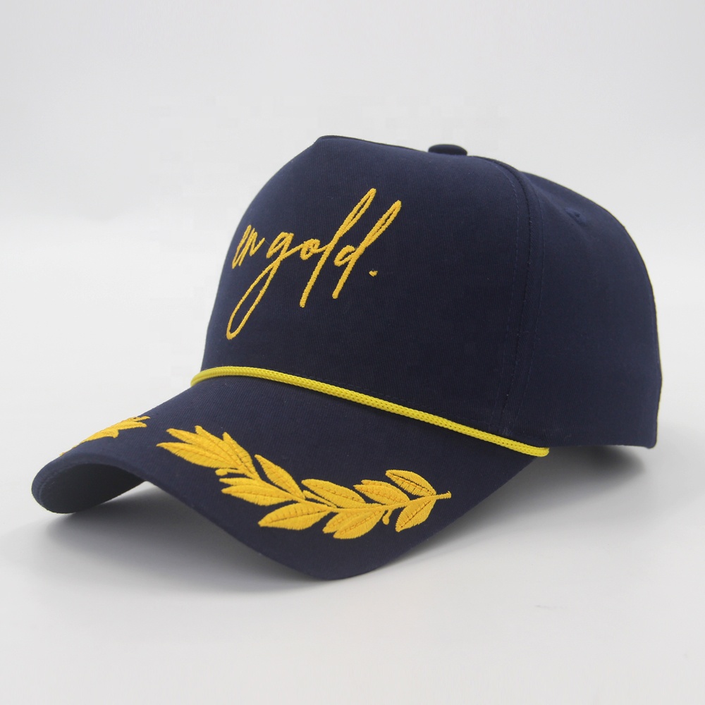 Baseball Caps Custom Embroidered A Frame 5 Panel Mesh Trucker Style Design