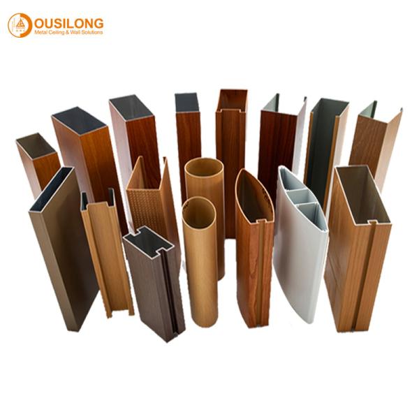 Interior Metal Dropped In Linear Metal Ceiling , Suspending Aluminium Profile Cathedral Ceiling