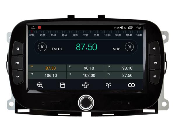 Stereo multimídia de carro de tela de 7 polegadas sem DVD para Fiat 500 2016-2019 GPS CarPlay Player
