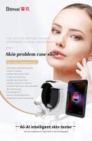 Salon de beauté machine à tester la peau du visage complet avec support multilingue UV / RGB / PL