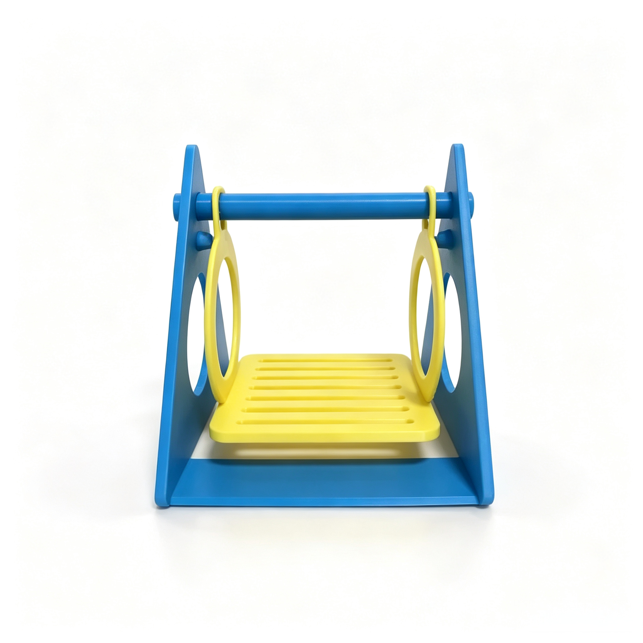 Colorful Blue-Yellow Hamster Hanging Swing Toy, 3D printed Pet Accessories Interactive Play Toy for Small Pets