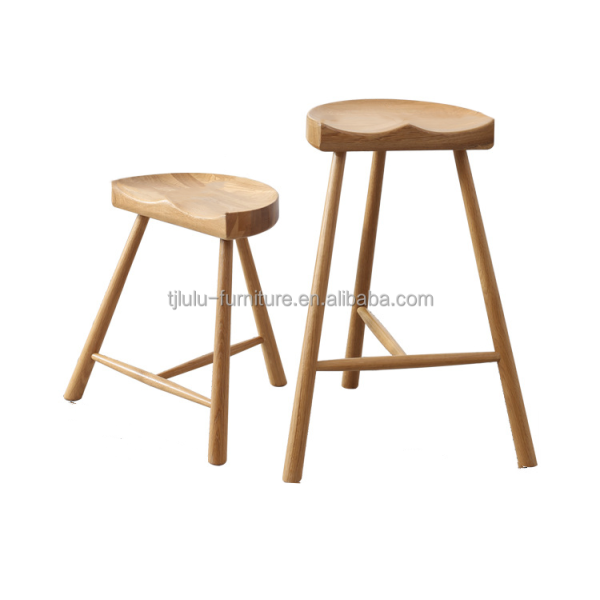 Modern High Chair Design Solid Wood Bar Stool for Pub  L-62