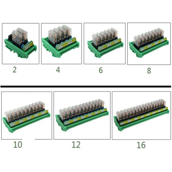 8 Ways Pluggable Relay Module PLC Output Amplifier Board DC 12V 24V