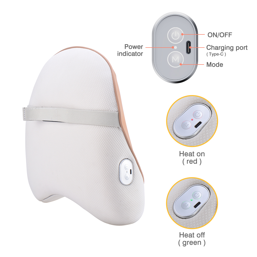 2025 Waist and Abdomen Massager Office Chair Lumbar Back Support Strap Cushion