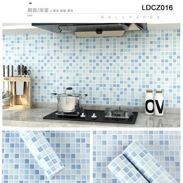 Bathroom Vinyl Wallpaper Imitated Ceramic Tile Design for Wall Decoration 3d Wall Covering