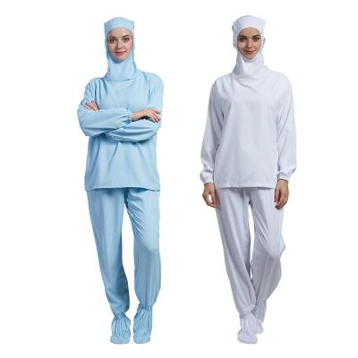 Cleanroom ESD Underwear Hooded 10e6-10e9 Ohm Polyester Pongee