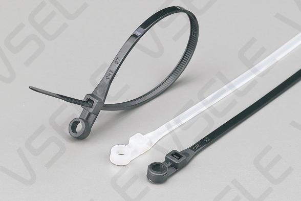 Mountable Industrial Cable Ties / Self Locking Loop Plastic Tie Straps