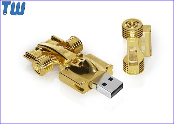 Full Metal Race Car 16GB USB Pen Drive Shinning Finished Custom Logo