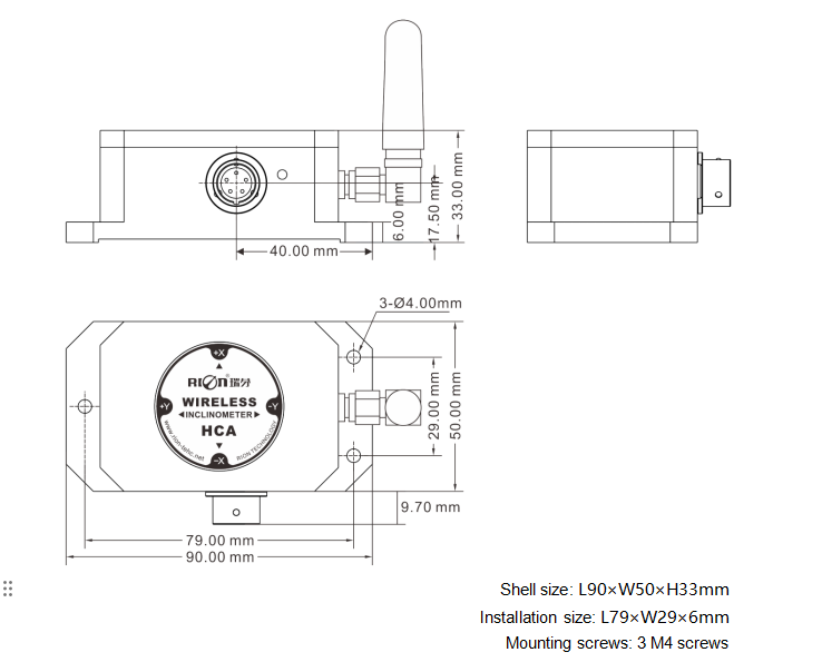 HCA526T-WL Industrial Wireless Tilt Sensor for Bridge Monitoring