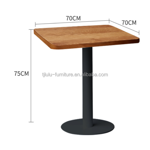Modern Simple Style Dining Table Set for Office Building Solid Wood Restaurant Table