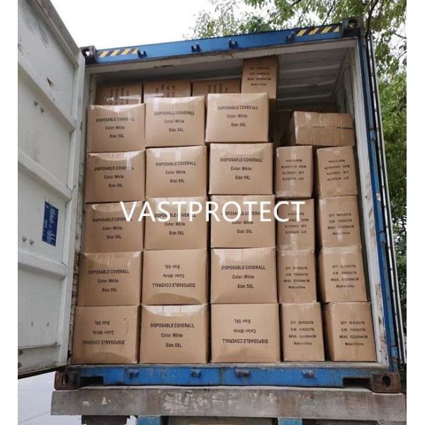 OEM Accepted Type 5 6 Industrial PPE Orange SMS Disposable Coveralls With Refelctive Tape