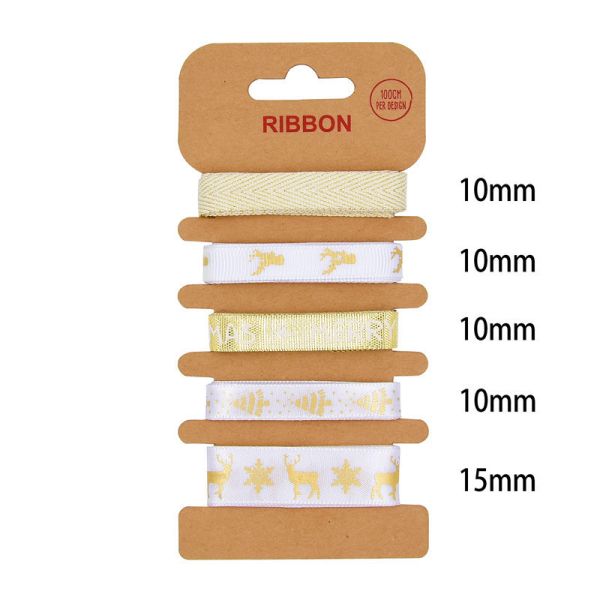 ОДМ полиэстерная лента 2 мм 10 мм 15 мм Рождественская подарочная лента