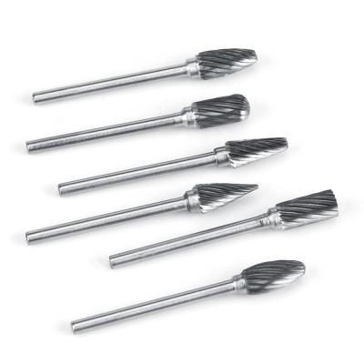 10PCS 1/4 6mm ferramentas de corte de fichas rotativas de carburo de tungstênio