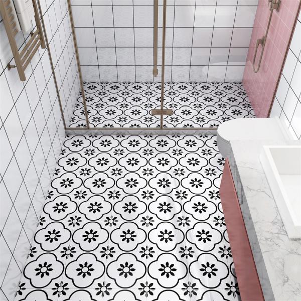 20x20cm Black White Ceramic Rustic Tile AAA Grade Indoor Floor Wall
