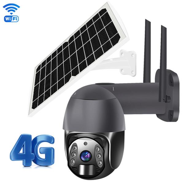 4MP 4G Solar Powered PTZ Camera , IP66 Waterproof Outdoor Camera