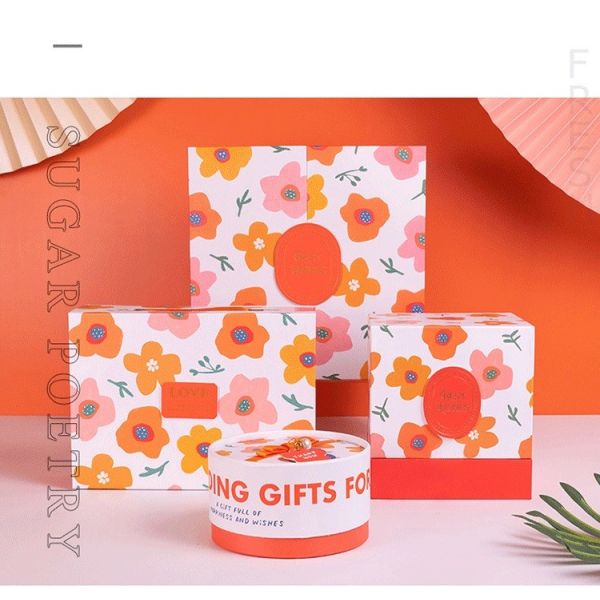 Подарочная коробка розового дня рождения картона дизайна феи подарочной коробки белого восхитительная упаковывая ориентированную на заказчика коробку