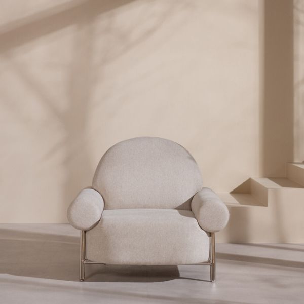 Light Luxury Ergonomic Nordic Single Leisure Chair Yellow Cloth 89*80cm