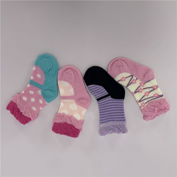 Soft and Durable Ruffle Socks for Infant Baby Girl in Princess Shoe Shape 12-24M Size