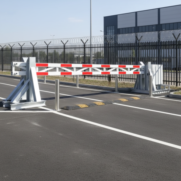 PAS68 High Security Rising Arm Barrier with K4 Impact Resistance Hydraulic Drive and ISO 22343-2023 Compliance