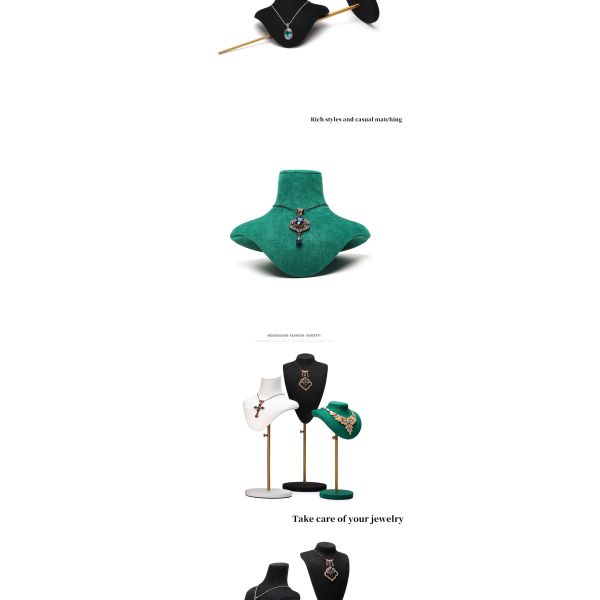 Multi Sizes Soft Velvet Cover Jewelry Display Bust Pendant Exhibition Stand