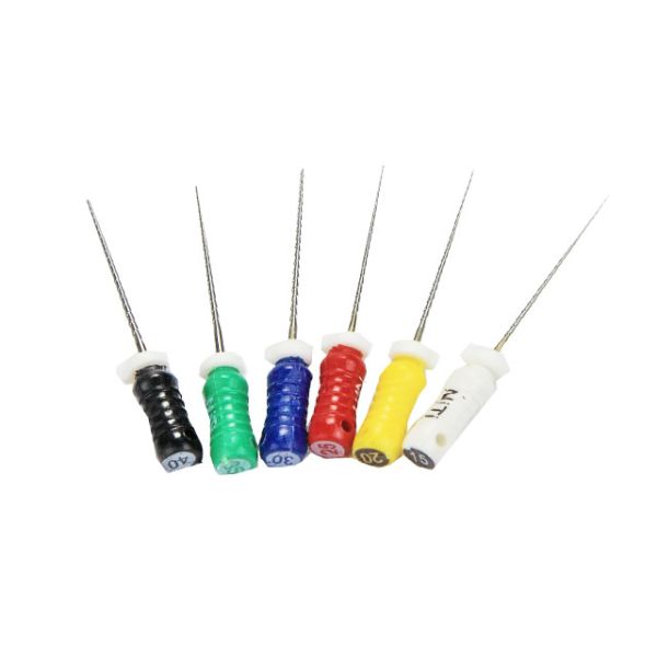 Fracture Resistant Endodontic Hand Files , Root Canal Files 6pcs/Pack