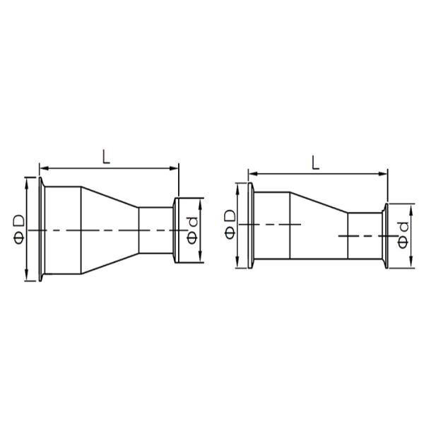 Tri Clamped Stainless Steel Sanitary Pipe Fittings Clamp Reducer Conc And Ecc