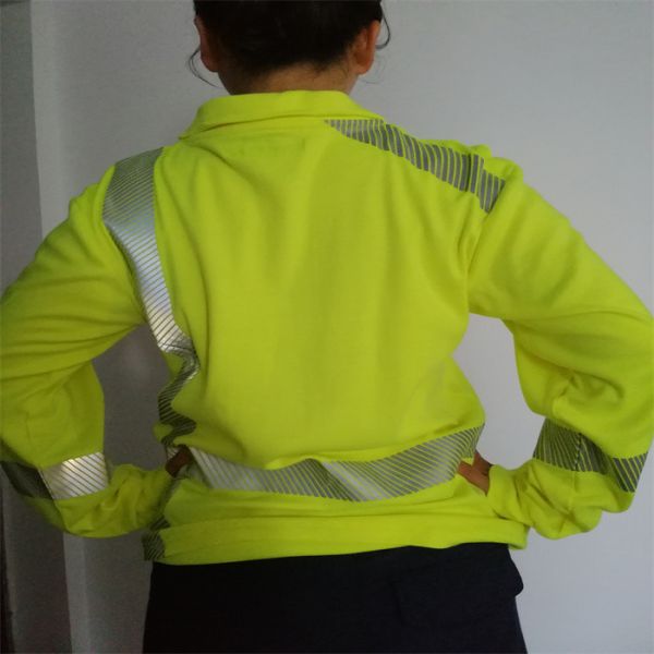 7oz Yellow Hi Vis Workwear FR Knitted HRC2 Safety Shirt