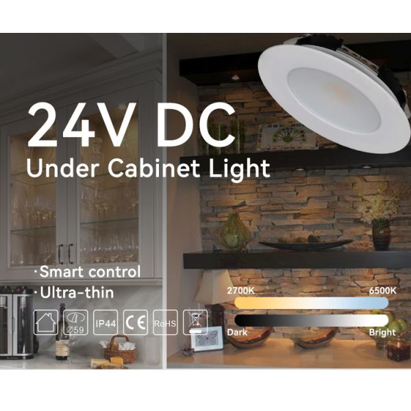 Smart Control Recessed LED Cabinet Light DC24V Small Recessed Cabinet Lights
