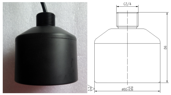 Split-type Ultrasonic Sludge Level Meter with 1%~3% Accuracy 5mm Resolution and 4~20mA Output