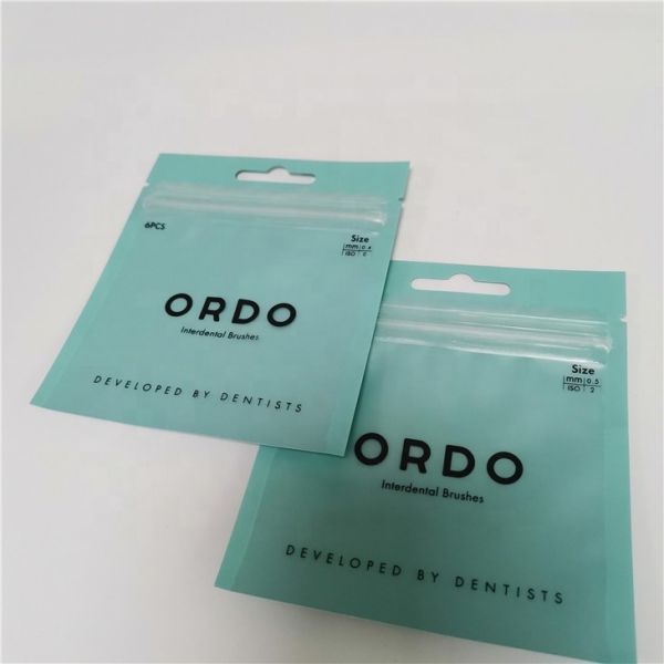 Custom Printed Small Plastic Packaging Zipper Bag for makeup brush