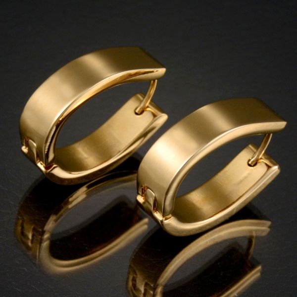 Hot Sale Men Piercing Jewelry Punk Style Stainless Steel Hoop Huggie Earrings