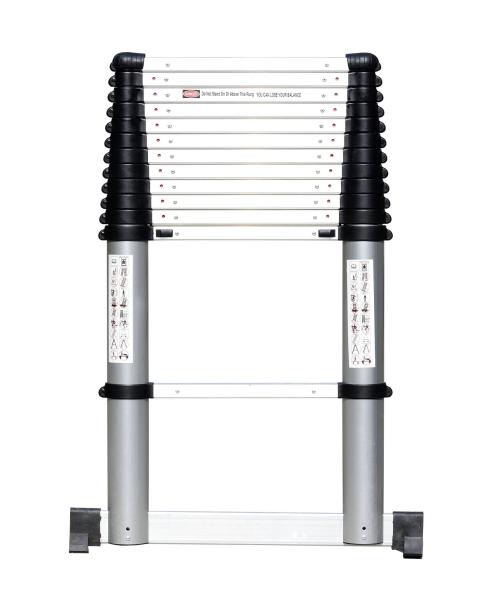 En131 Silver 2.6m Aluminum Telescopic Extension Ladder