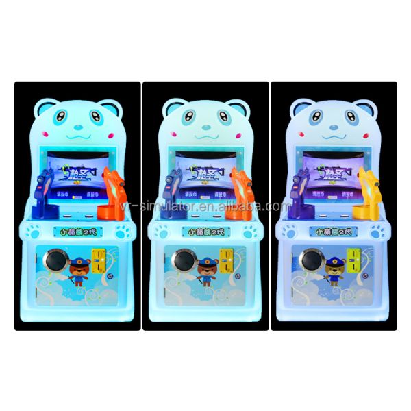Cute bear kids bullets arcade shooting kids coin operated game machine for indoor shopping mall