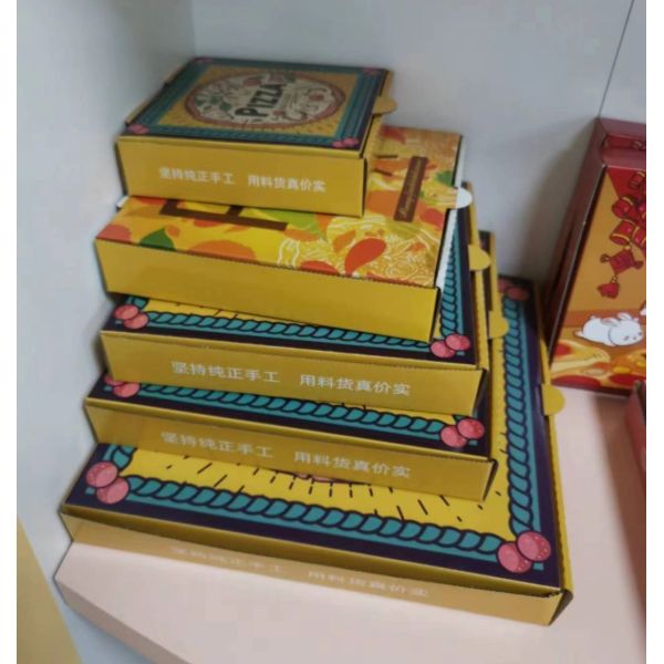 Rectangle Food Packaging Container Customization Food Grade Pizza Box Packaging Box