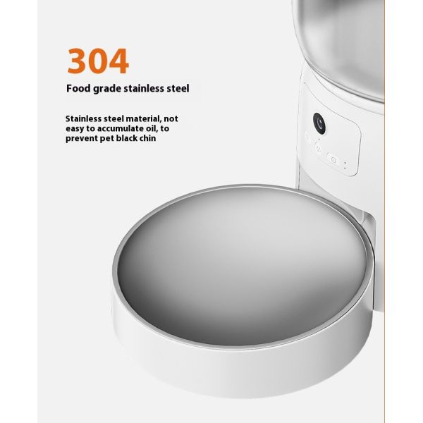 Tuya Smart 3L Automatic Dog Feeder Camera Eco-Friendly Outdoor Wifi Pet Bowl Solid Pattern Voice Control New Model Made Plastic