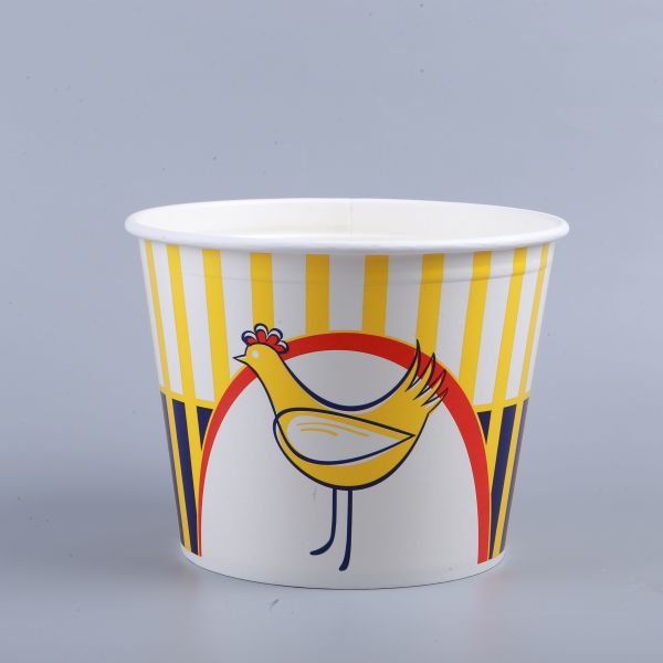 Logo personnalisé Imprimé de qualité alimentaire de maïs soufflé cuve tasse jetable poulet frit emballage seau fût