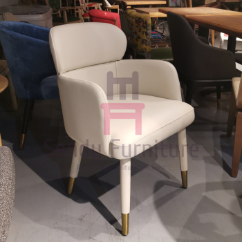 Fully Upholstered Fabric Wood Restaurant Chairs Comfortable Solid Structure