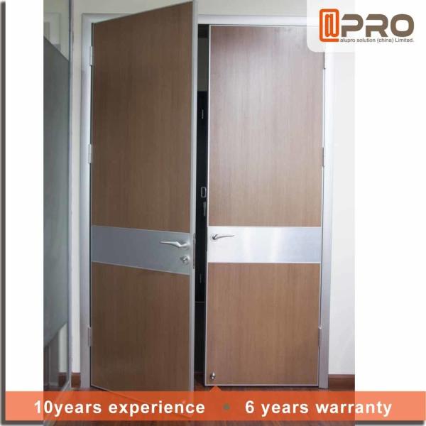 Soundproof Double Leaf Swing Door , Aluminum Frame Interior Entry Door