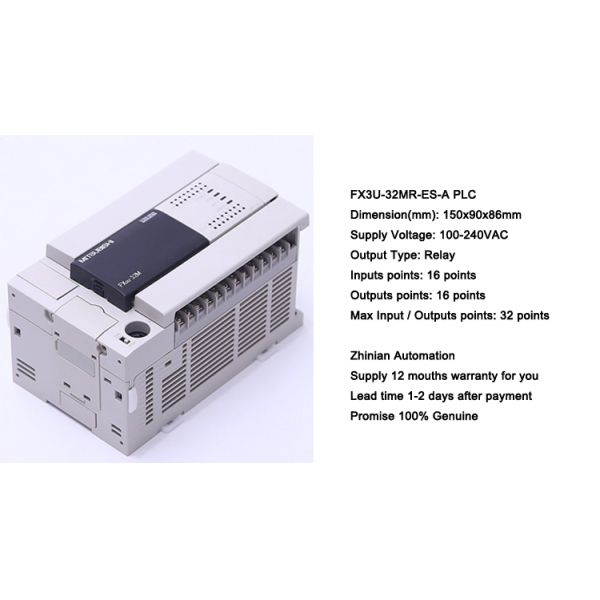 MITSUBISHI PLC FX3U-32MR/ES-A 16 point input relay 16 point output